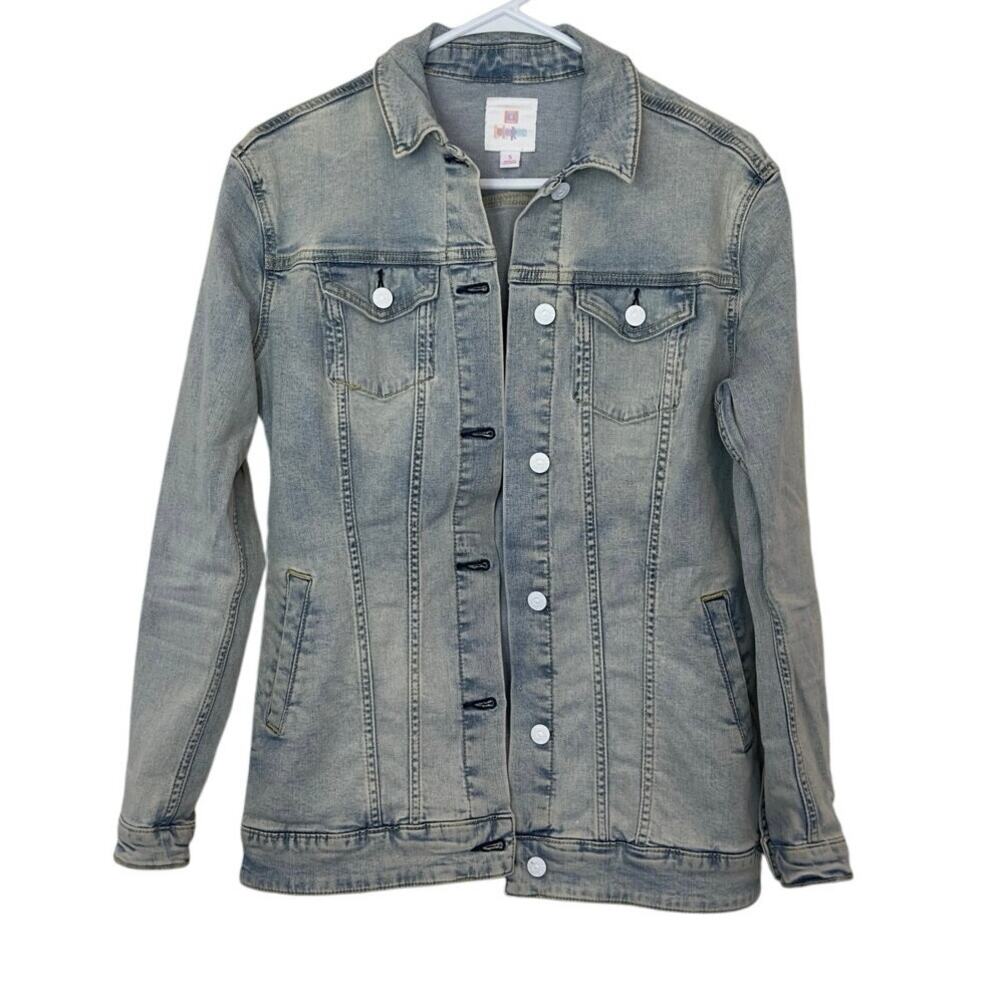 Lularoe Women’s Unicorn Patch Denim Jean Jacket Size S Whimsical Magical